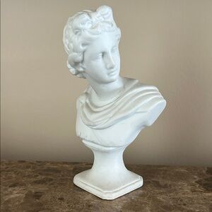 Elegant White Ceramic Bust Sculpture
